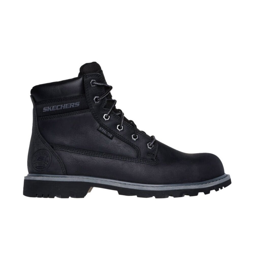 Skechers Men's Longrider Leather Work Boot 200372/BLK